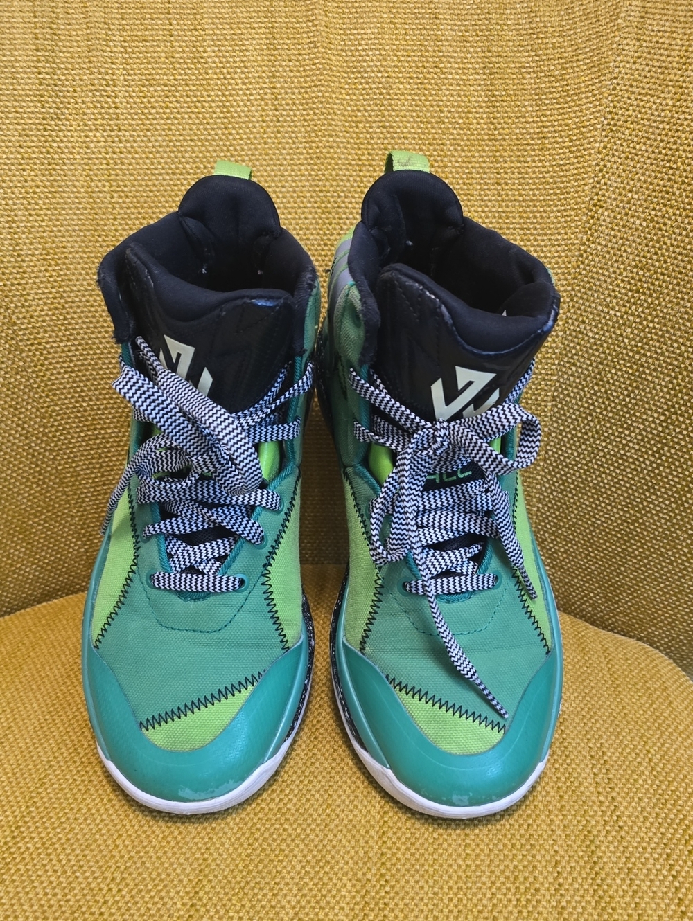 Adidas Green and Black Men's High-Top Sneakers